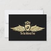 Concertbalie Mitzvah RSVP Reply Card Black Kaartje (Achterkant)