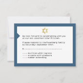 Concertbalie Mitzvah RSVP Reply Navy Blue (Voorkant)