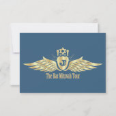 Concertbalie Mitzvah RSVP Reply Navy Blue (Achterkant)