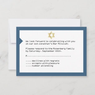 Concertbalie Mitzvah RSVP Reply Navy Blue