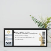 Concertbalk Mitzvah Save the Date in Black (Staand voorkant)