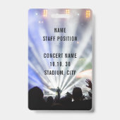 Concertconventie Aangepaste naam personeel Badge (Achterkant)