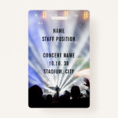 Concertconventie Aangepaste naam personeel Badge (Achterkant)