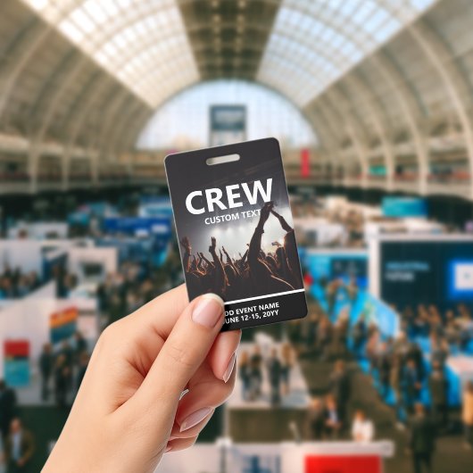 ConcertEvent Access Pass Personalized Crew Badge (Conferentie)