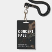 Concertfoto All Access Pass ID-badge Badge (Voorzijde met lanyard)