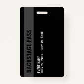 Concertfoto All Access Pass ID-badge Badge (Achterkant)