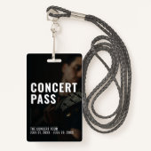 Concertfoto All Access Pass ID-badge Badge (Voorkant met draagriem)