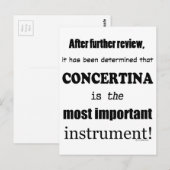 Concertina - Belangrijkste instrument Briefkaart (Voorkant / Achterkant)