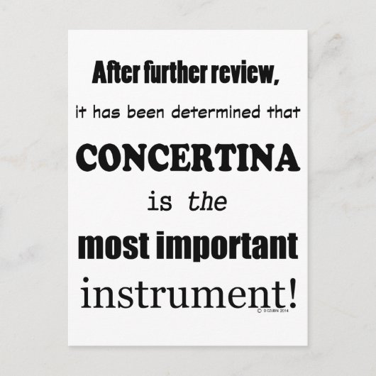 Concertina - Belangrijkste instrument Briefkaart (Voorkant)