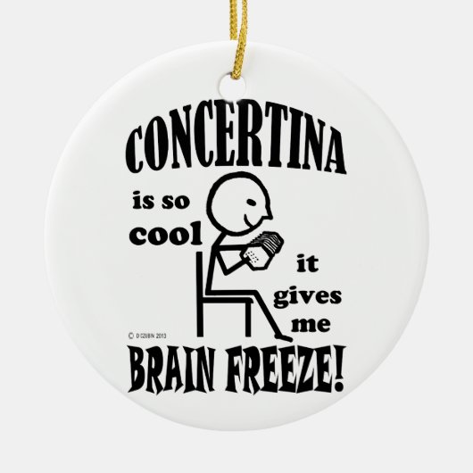 Concertina, Brain Freeze Keramisch Ornament (Voorkant)