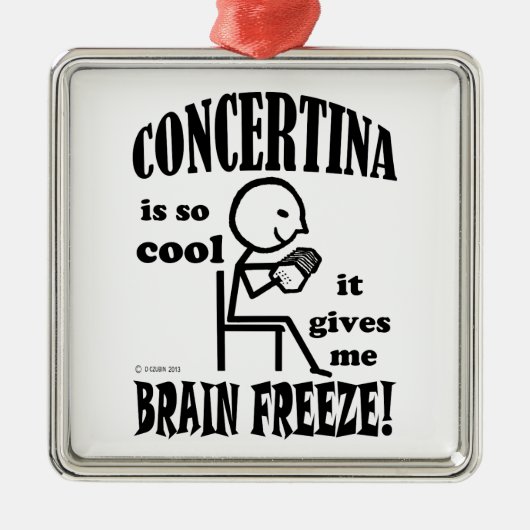 Concertina, Brain Freeze Metalen Ornament (Voorkant)