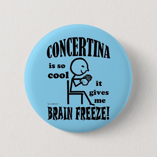 Concertina, Brain Freeze Ronde Button 5,7 Cm (Voorkant)