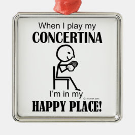 Concertina Happy Place Metalen Ornament