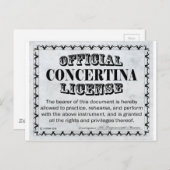 Concertina-licentie Briefkaart (Voorkant / Achterkant)
