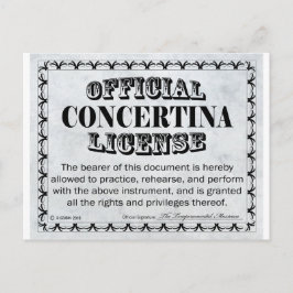 Concertina-licentie Briefkaart