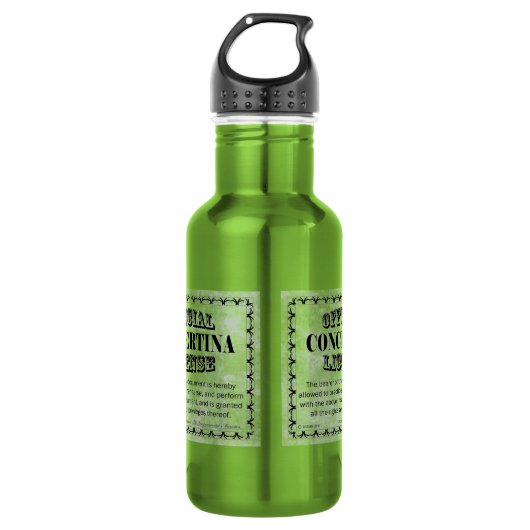 Concertina-licentie Waterfles (Voorkant)