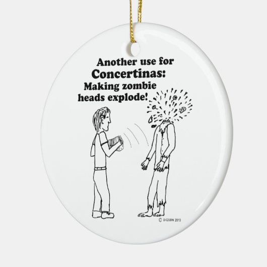 Concertina Makes Zombies Explode Keramisch Ornament (Links)