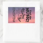 Concertina voelt de muziek rechthoekige Sticker (Tas)