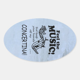 Concertina voelt de Sticker van het muziekovaal