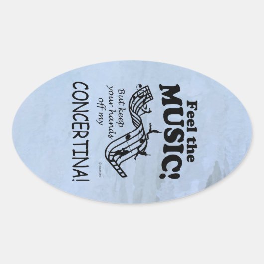 Concertina voelt de Sticker van het muziekovaal (Voorkant)