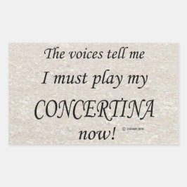Concertina Voices zegt dat hij rechthoekig moet ti Rechthoekige Sticker