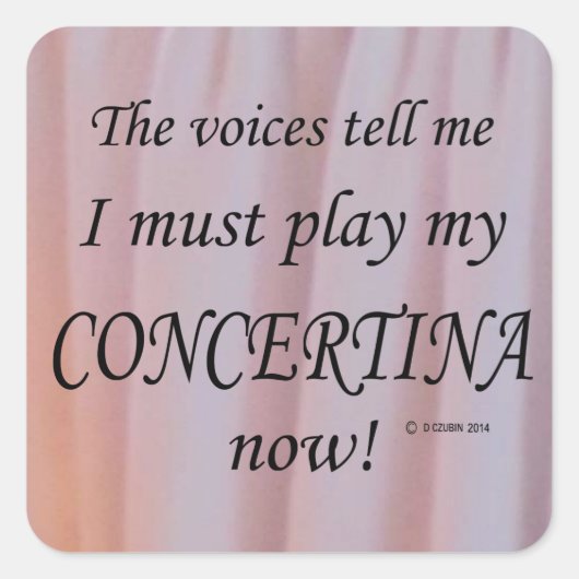 Concertina Voices zegt dat hij vierkant Sticker mo (Voorkant)