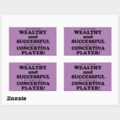 Concertina Wealthy & Successful Rectangular Sticke Rechthoekige Sticker (Vel)