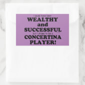 Concertina Wealthy & Successful Rectangular Sticke Rechthoekige Sticker (Tas)