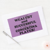 Concertina Wealthy & Successful Rectangular Sticke Rechthoekige Sticker (Envelop)