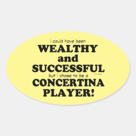 Concertina Wealthy & Succesvolle oval Sticker