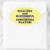 Concertina Wealthy & Succesvolle oval Sticker (Tas)