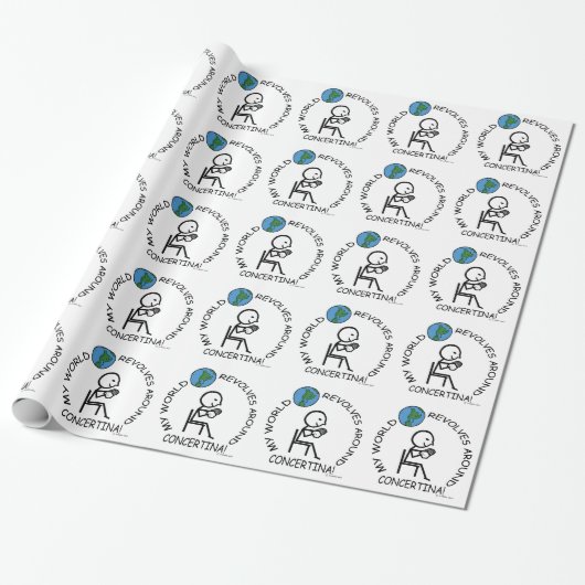 Concertina - World revolt rond Cadeaupapier (Uitgerold)