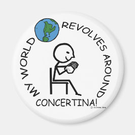 Concertina - World revolt rond Magneet