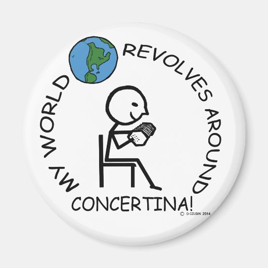 Concertina - World revolt rond Magneet (Voorkant)