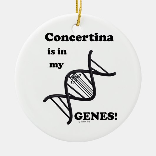 Concertina zit in mijn genen keramisch ornament (Voorkant)