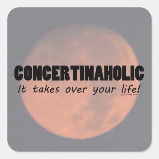 Concertinaholic Life Square Sticker (Voorkant)