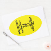 Concertinas Verboden Ovale Sticker (Envelop)