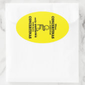 Concertinas Verboden Ovale Sticker (Tas)