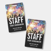 Concertkaart Personeel VIP All Access Pas Badge (Voor- en achterkant)