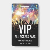 Concertkaart VIP All Access Pas  Badge (Achterkant)