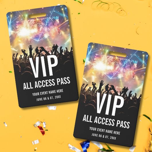 Concertkaart VIP All Access Pas  Badge