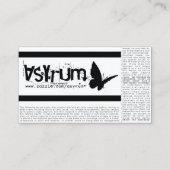 Concertkaartje (aanpasbaar) visitekaartje (Achterkant)