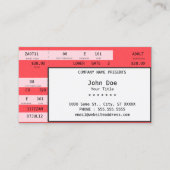 Concertkaartje (aanpasbaar) visitekaartje (Voorkant)