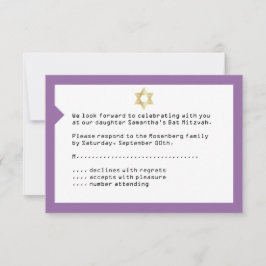 Concertkaartje Mitzvah RSVP Paars