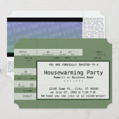 concertkaartje voor groene huishouding kaart (Voorkant / Achterkant)