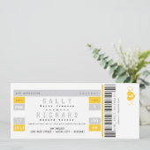 Concertkaartje voor zonneschijnengeel kaart (Staand voorkant)