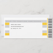 Concertkaartje voor zonneschijnengeel kaart (Achterkant)