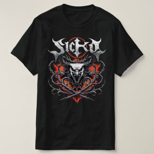 Concertkleding Draag heavy metal rockband Sicko T-shirt (Design voorkant)