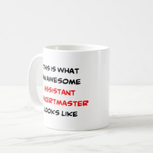 concertmeester assistent , geweldige mok koffie (Voorkant links)