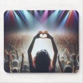 Concertmenigte met hartvormig teken muismat (Voorkant)